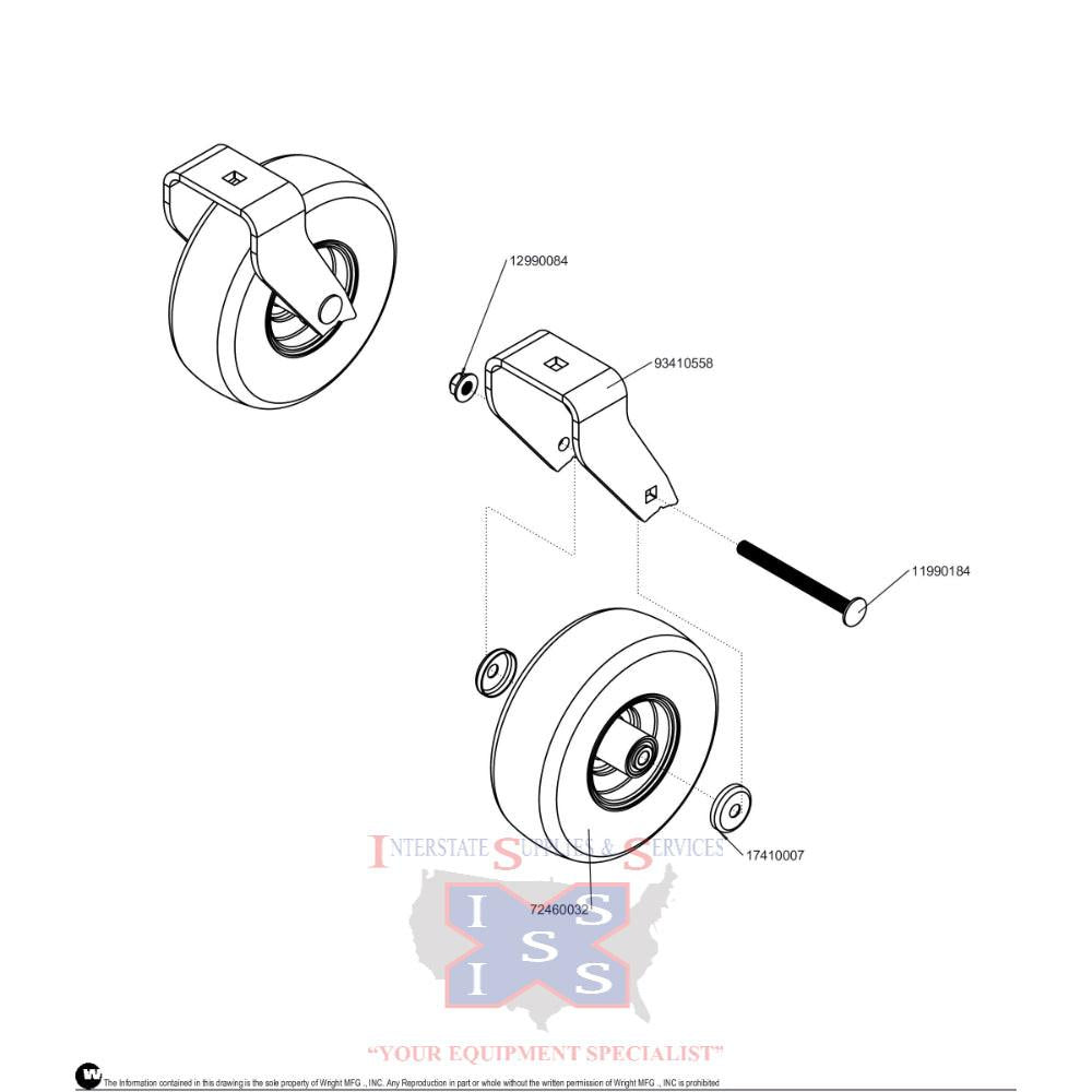 Wright Flat Free Caster Kit 95410046.