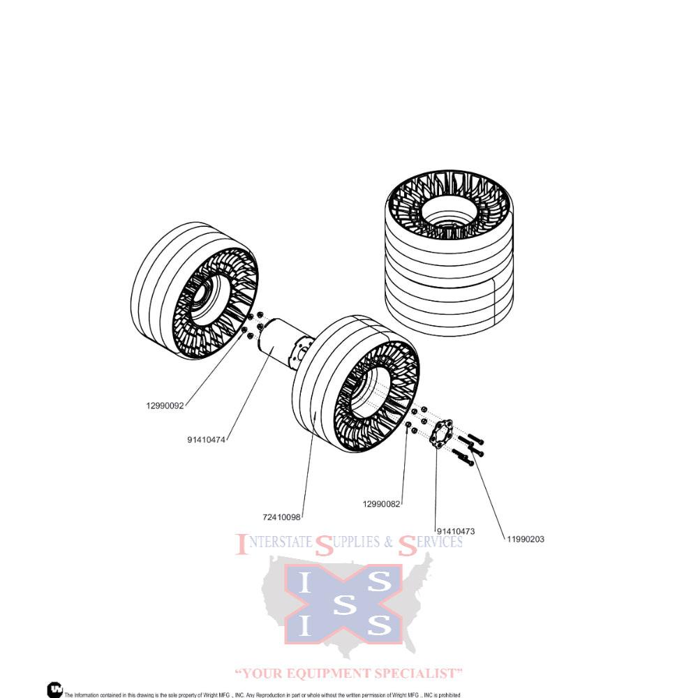 Wright 72" Dual Tweel Wheel Kit 95410048.
