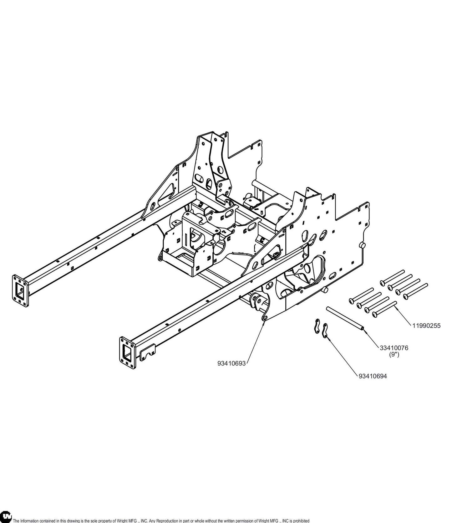 WZXT Tractor Frame Service Kit 95410058.