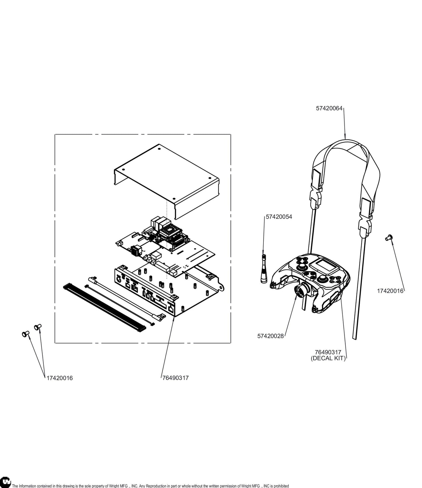 Refurb W Core Return Remote And Receiver Kit 95420011.