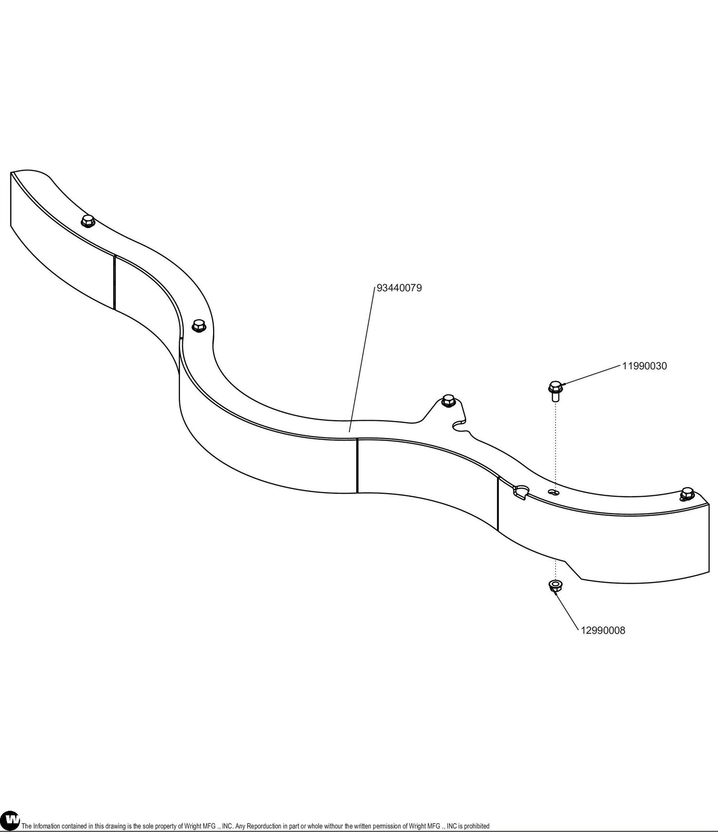 52' Cutter Deck Baffle 95440006.