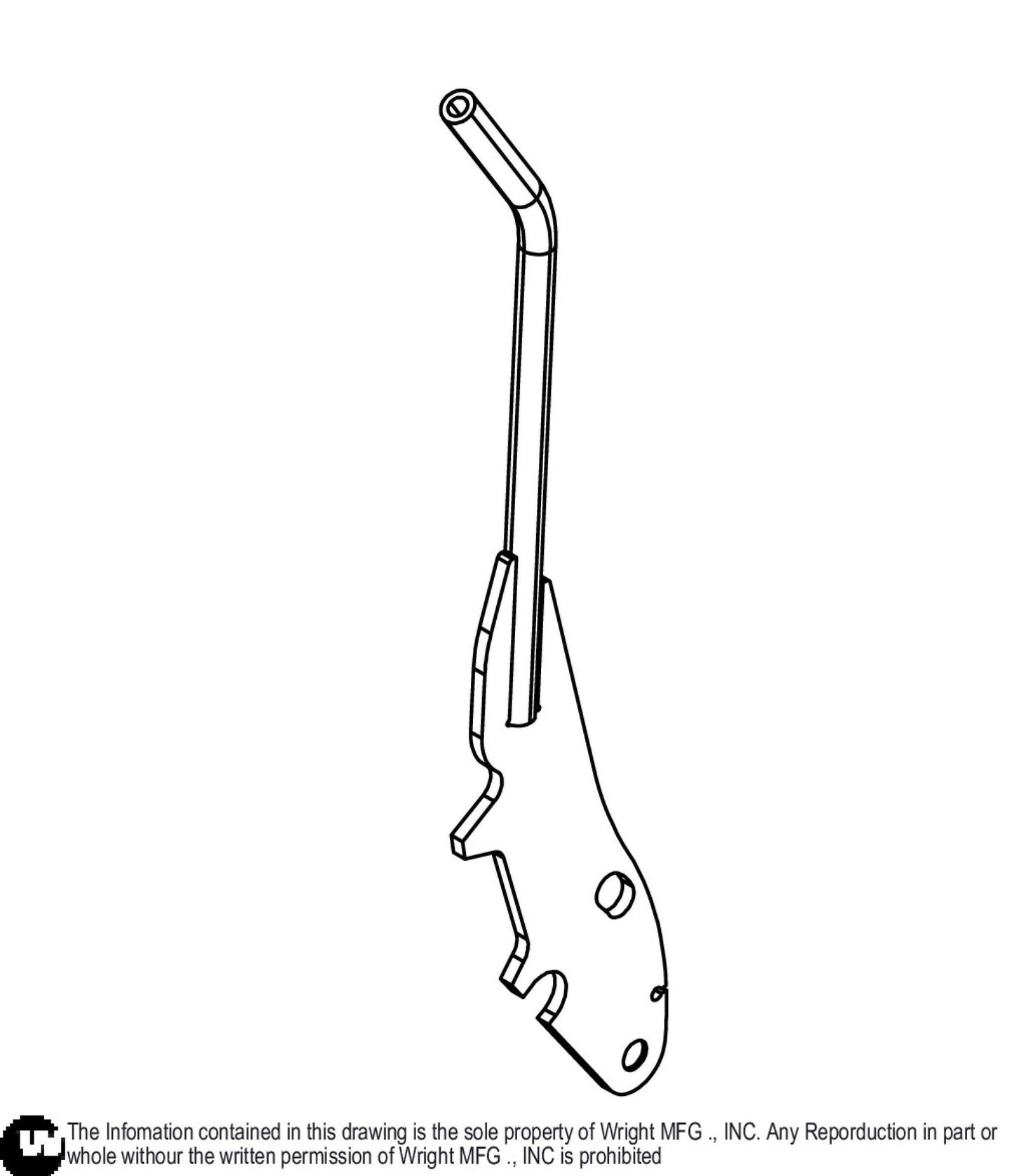 WZK Deck Lift Handle Weldment 96460010.