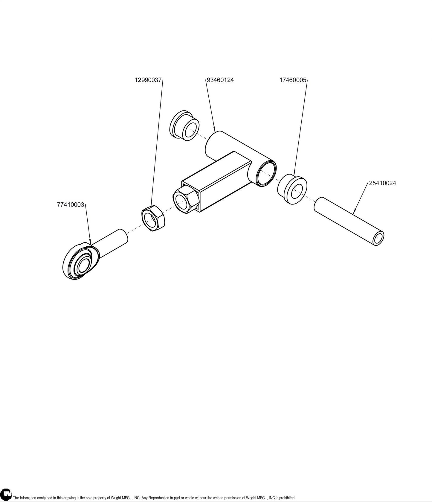 WSTX Deck Control Arm Assembly 98410131.