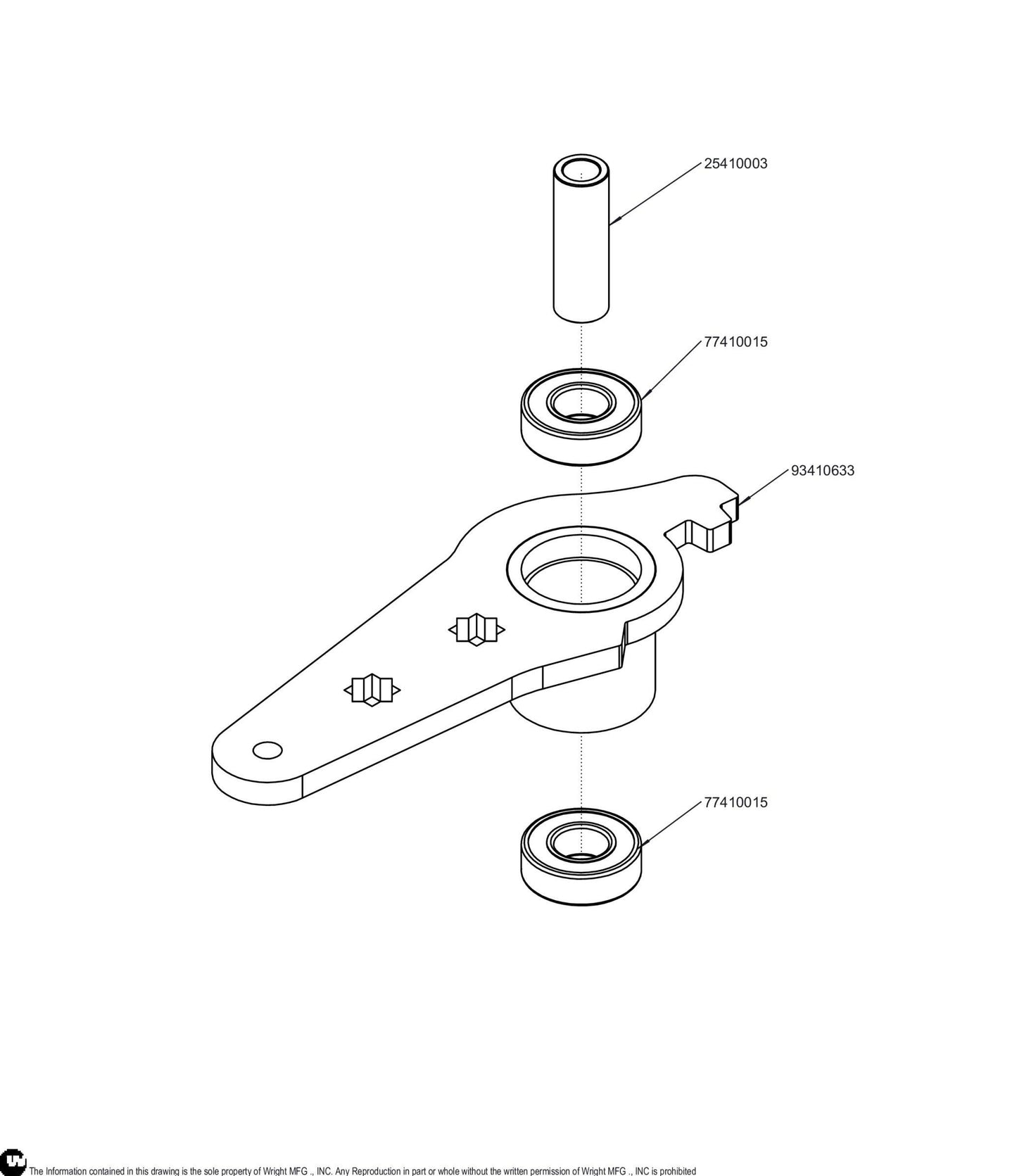 Right 6 In Idler Arm Assembly 98410450.