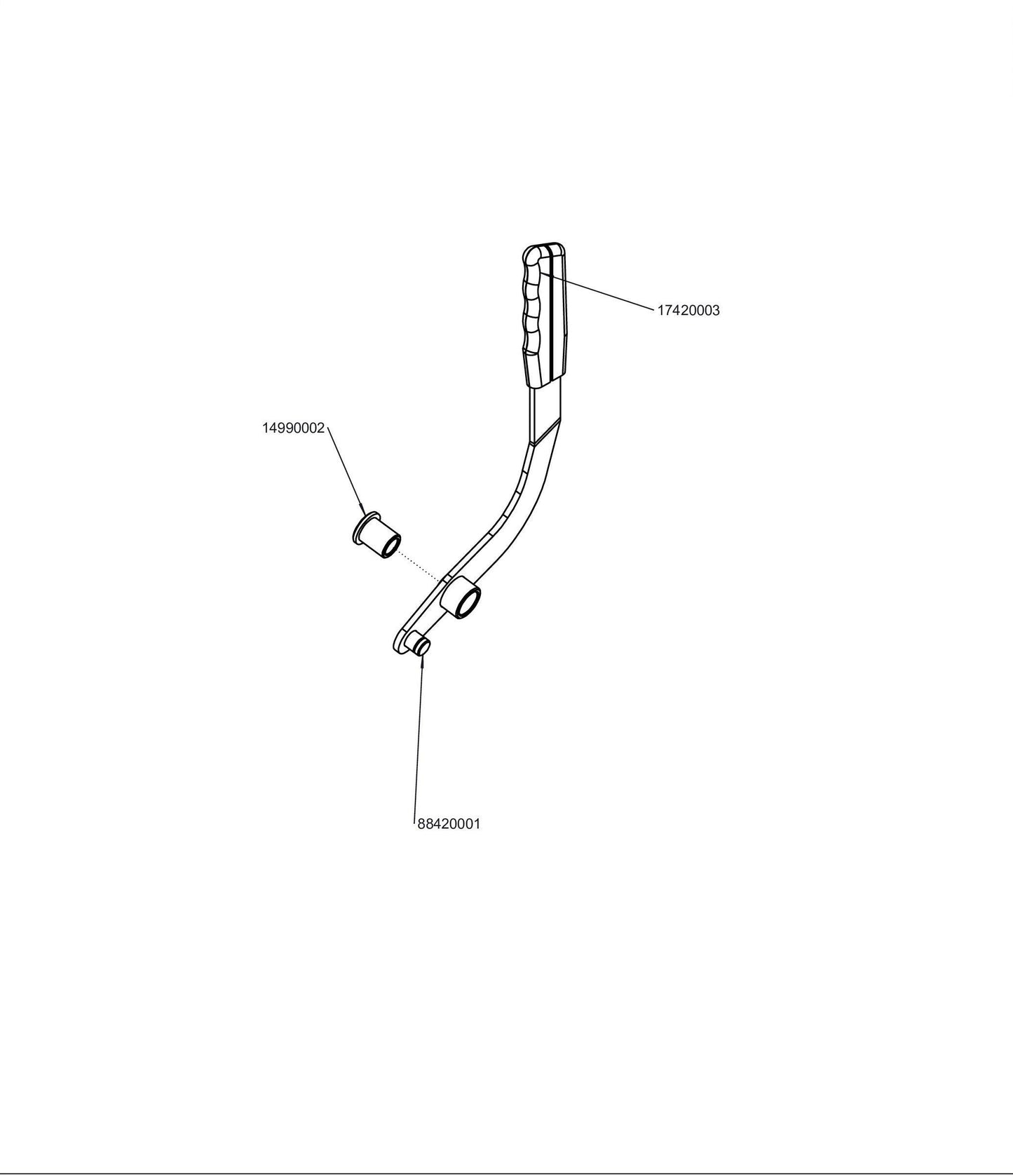 Brake Handle W/ Grip & Bush 98420003.