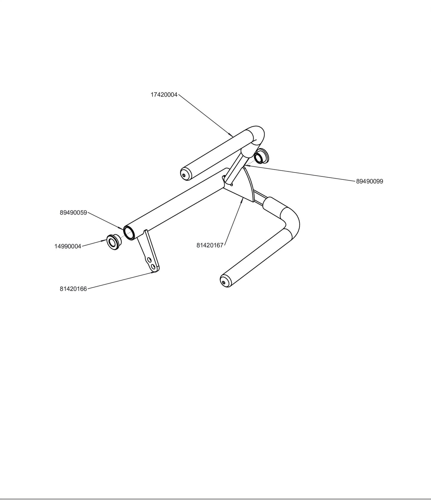 RH 32-42 WS Control Lever Assembly 98420045.
