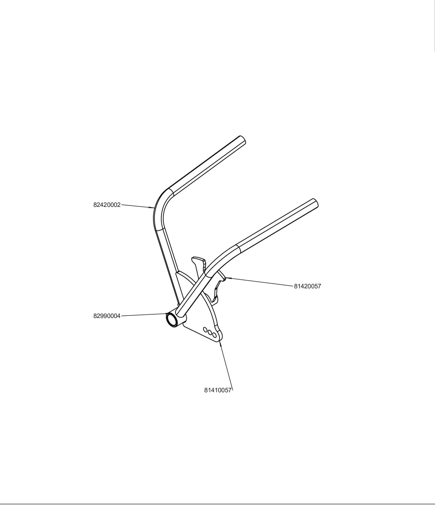Left WZK Control Lever Assembly 98420058.