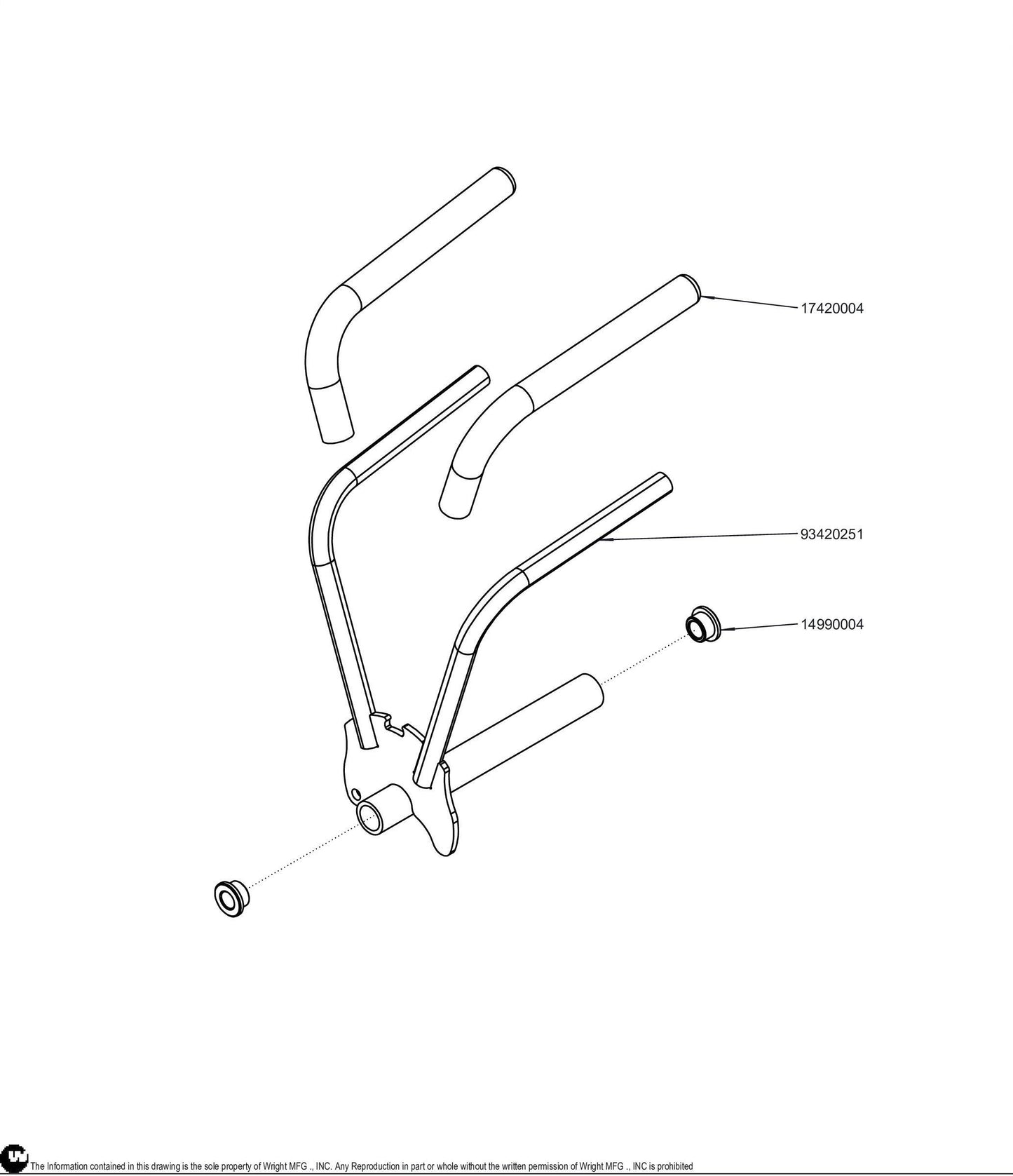 Right 32/36 WSB Control Lever Assembly 98420169.