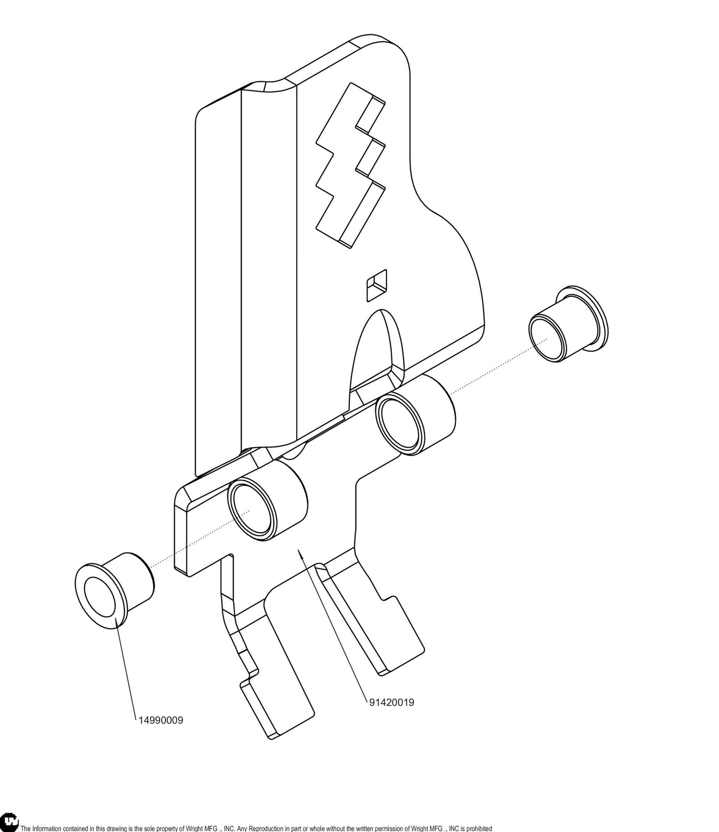 Left WZXT Upper Control Pivot Assembly 98420175.