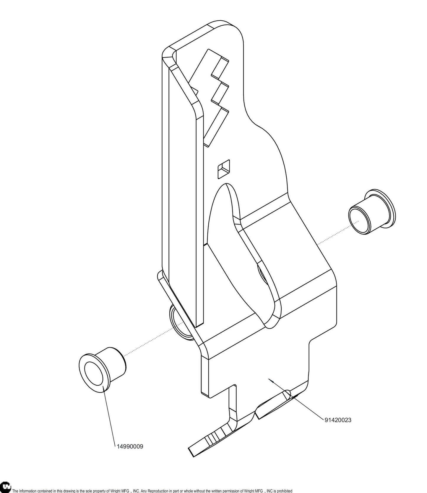 Right WZX Upper Control Pivot Assembly 98420176.