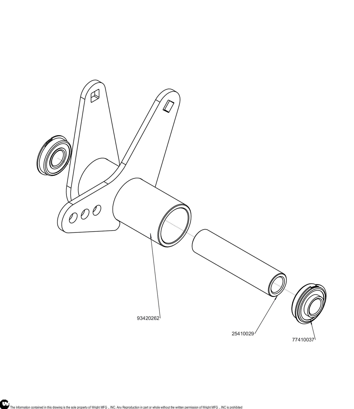 Right WZX Controls Bellcrank Assembly 98420178.