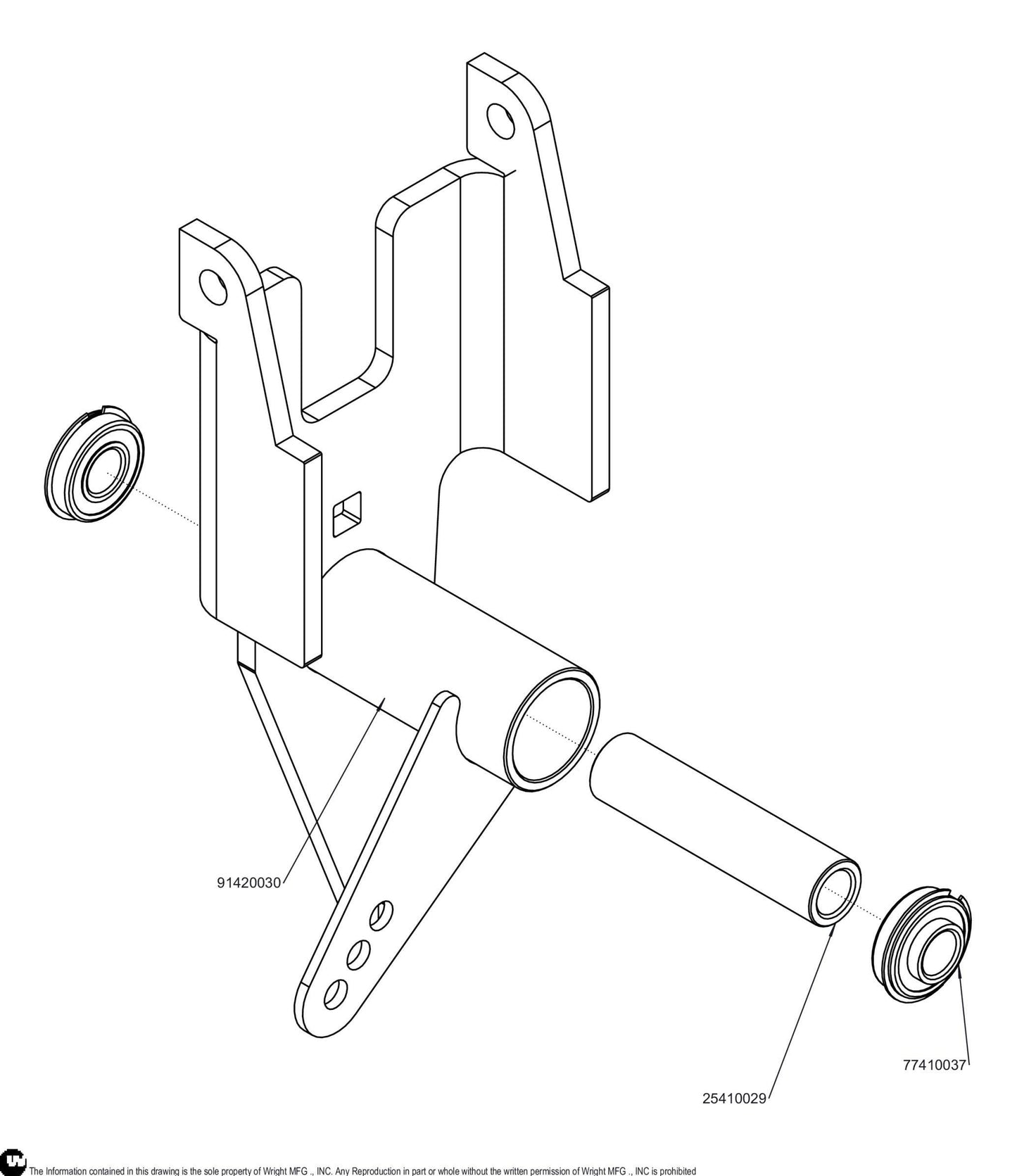 Left WZXL Lower Control Pivot Assembly 98420188.