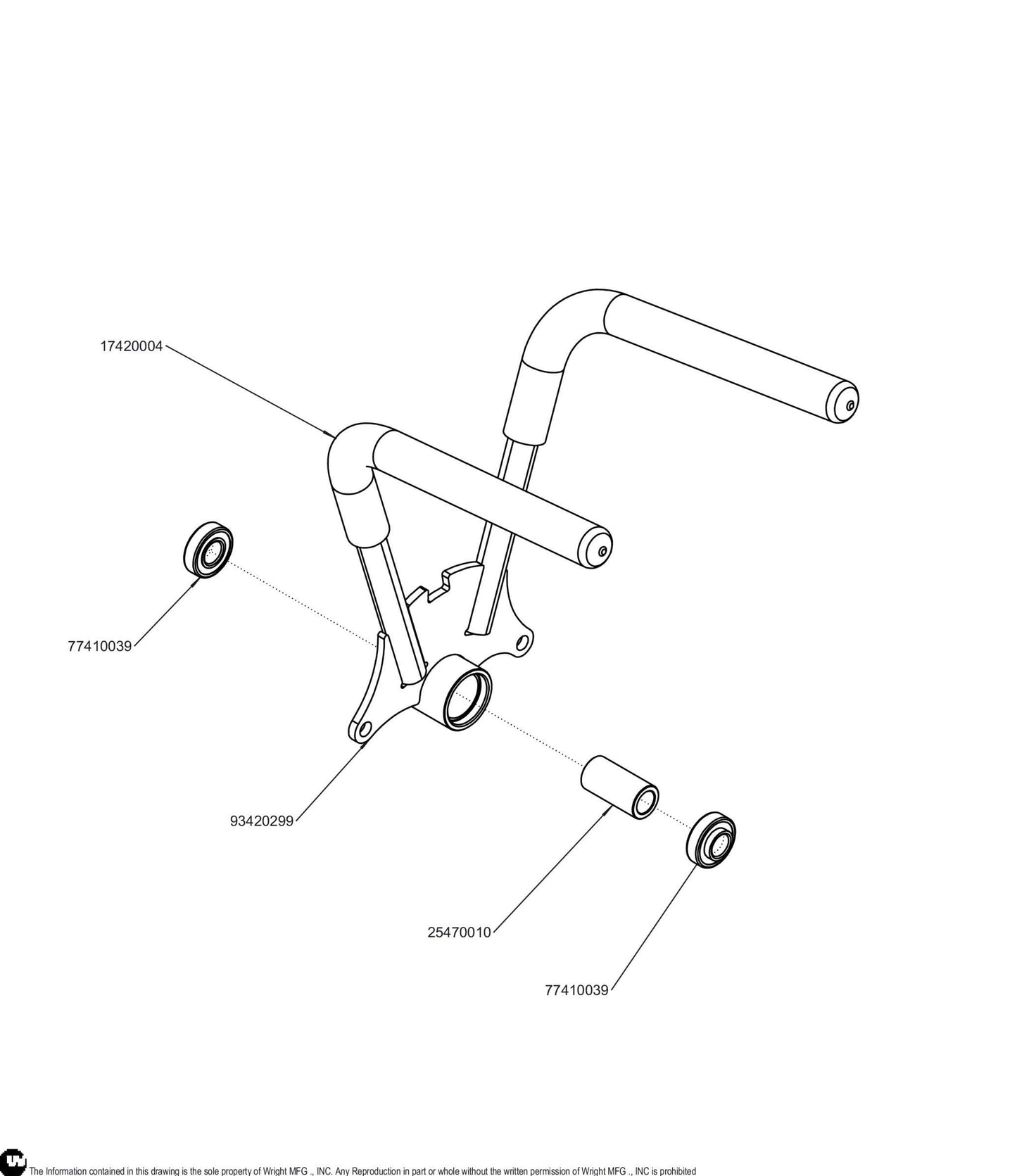 Right WSTX/WSZK Control Lever Assembly 98420206.