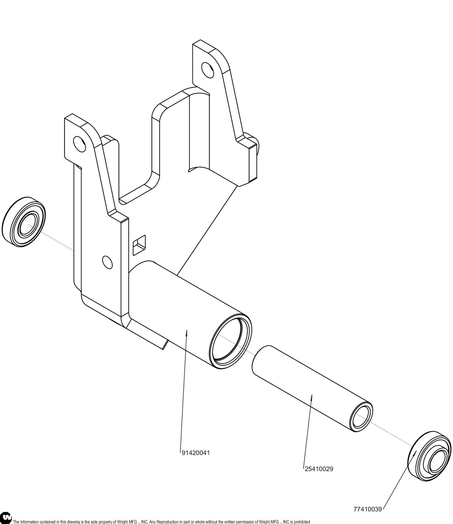 Right WZXT Lower Control Pivot Assembly 98420209.