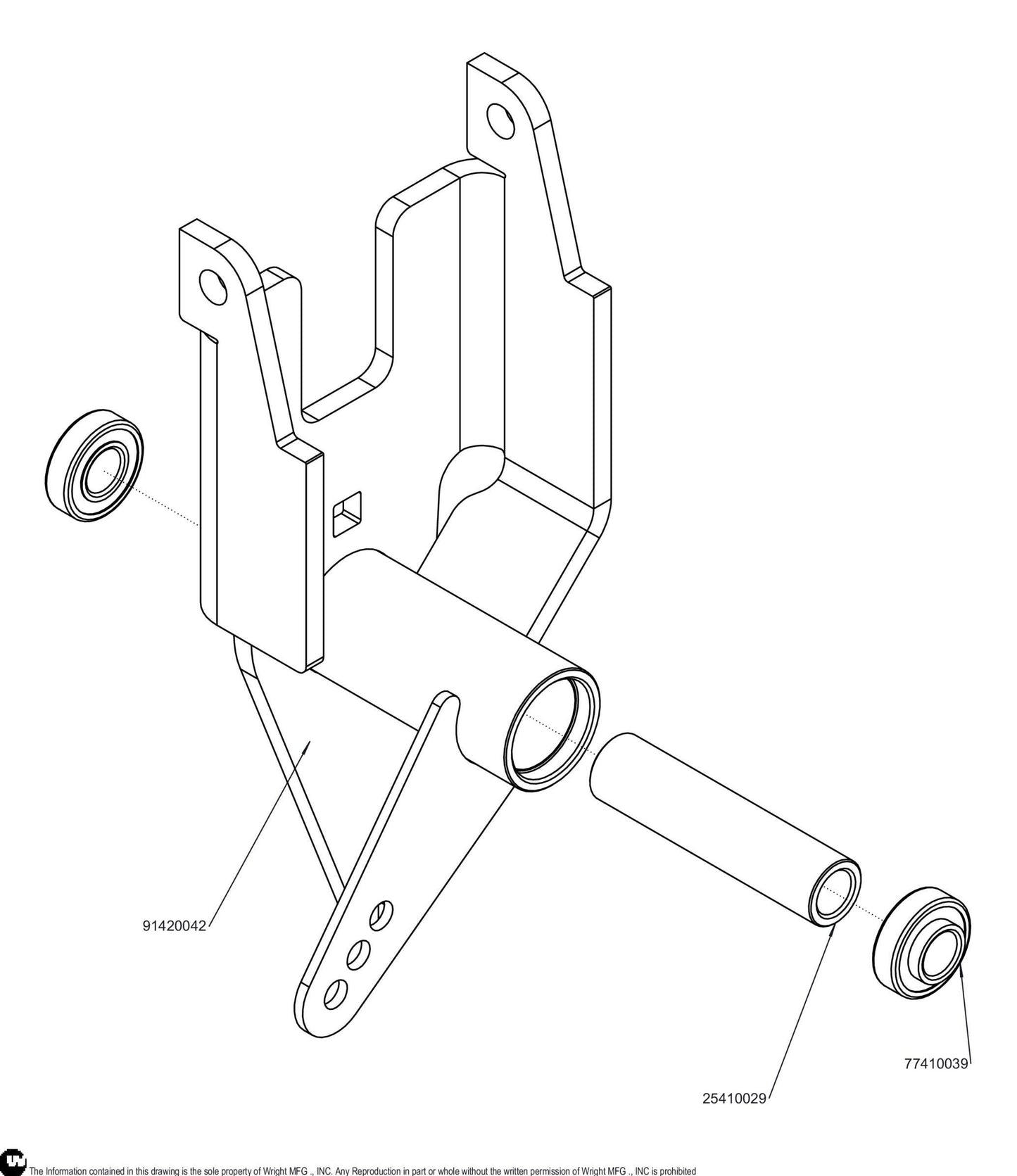 Left WZXL Lower Control Pivot Assembly 98420212.