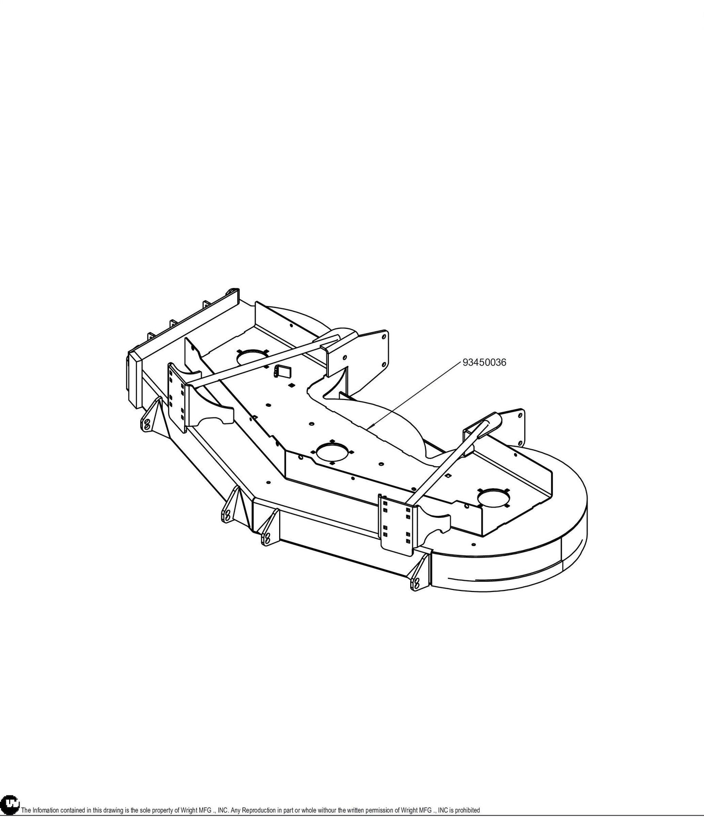 61" WST Cutter Deck Assembly 98450004.