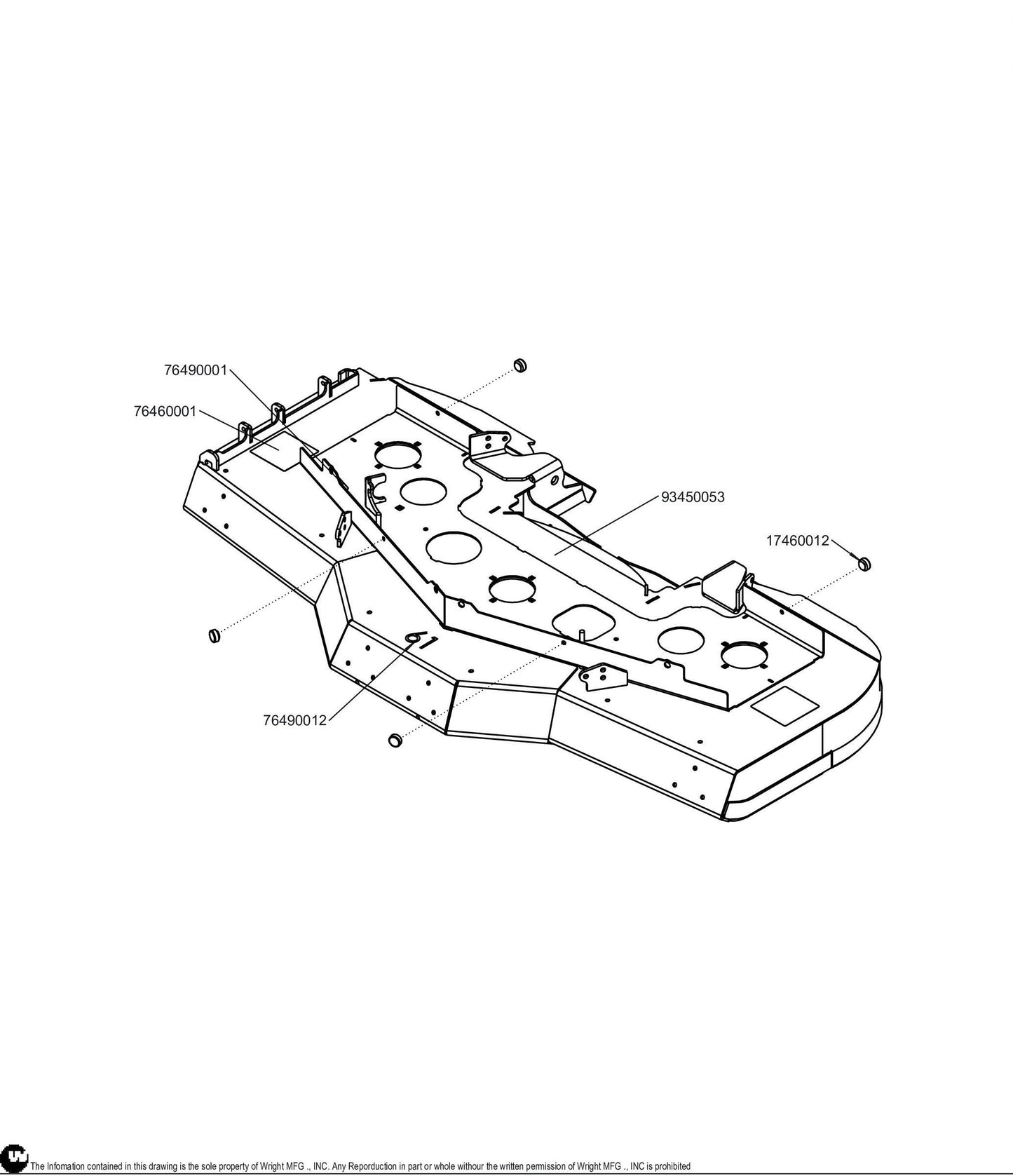 61 Aero Core WZTO Cutter Deck Assembly 98450006.