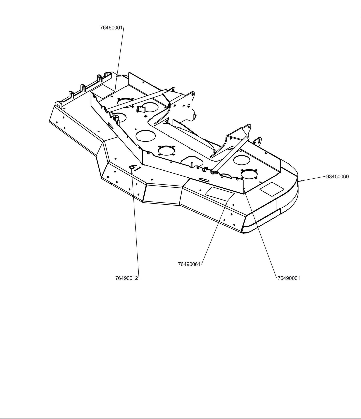 61 Cutter Deck Service Assembly 98450007.