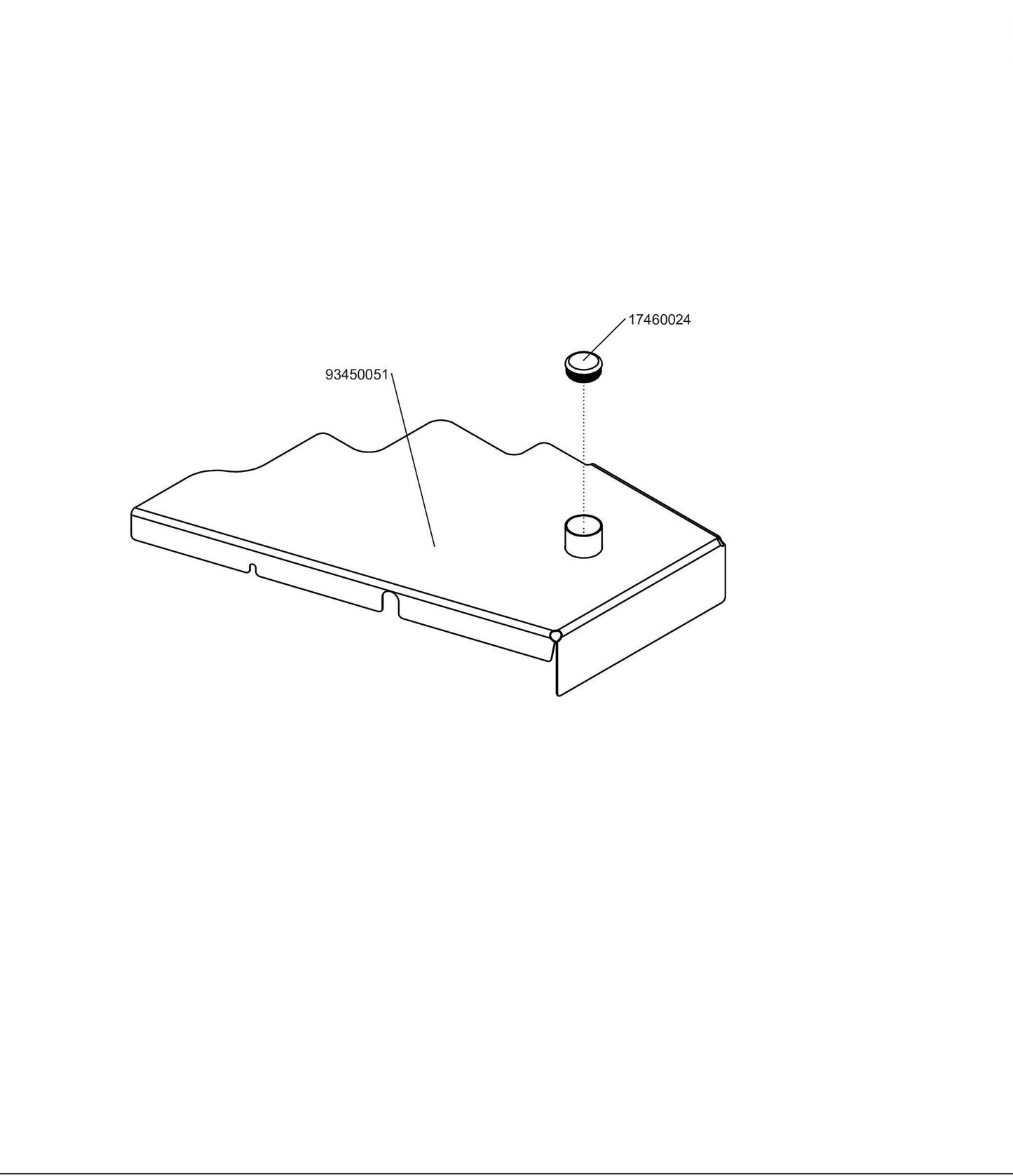 Left 61 WS Deck Cover Assembly 98450012.