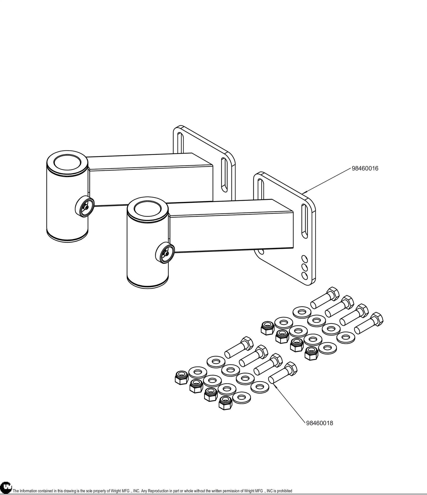 LS Caster Kit With Brackets 98460017.