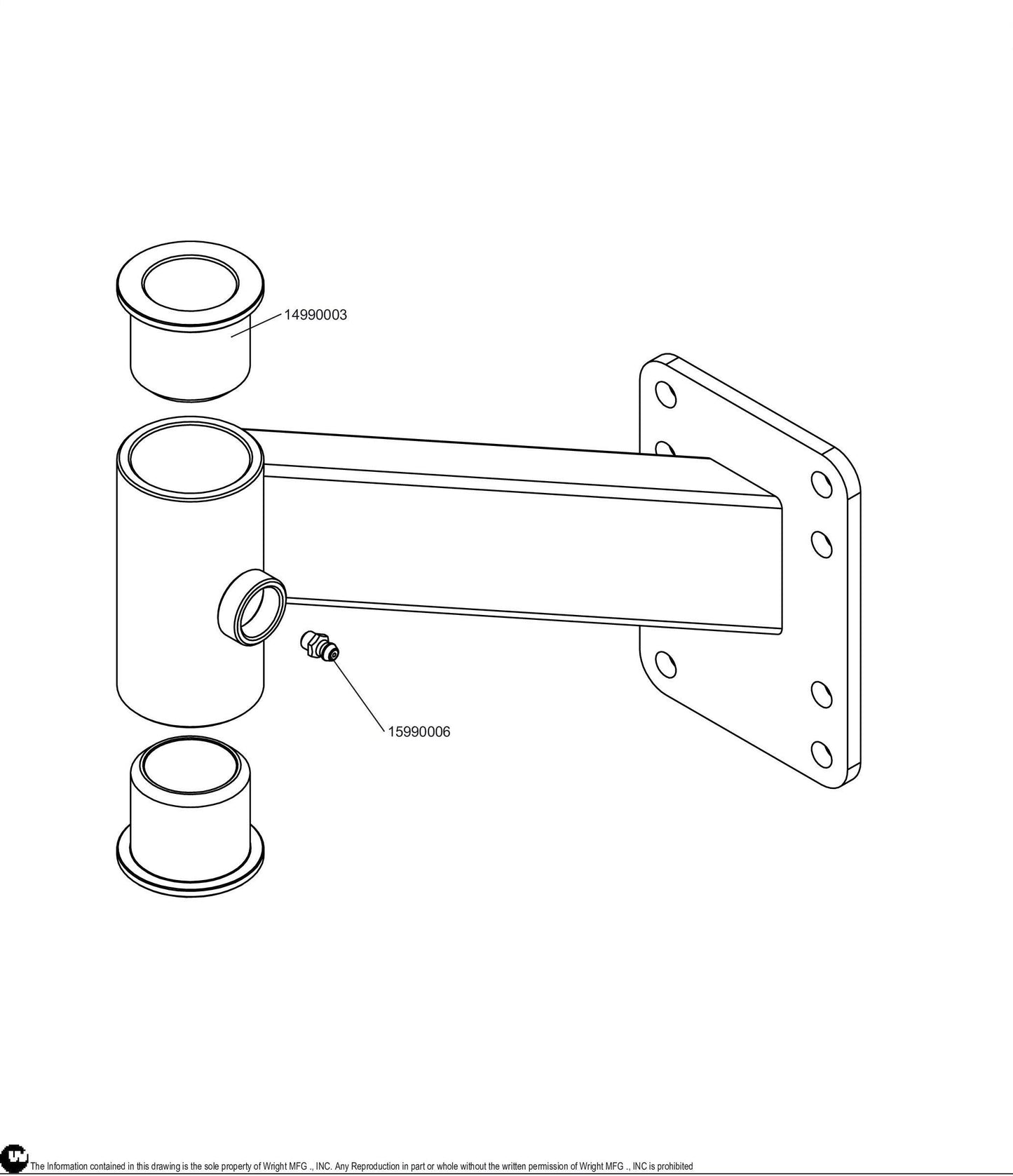 WST Caster Arm Assembly 98460049.