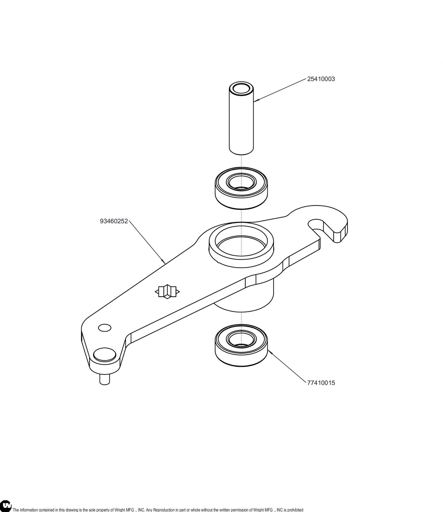 6IN WSLG Idler Arm Assembly 98460094.