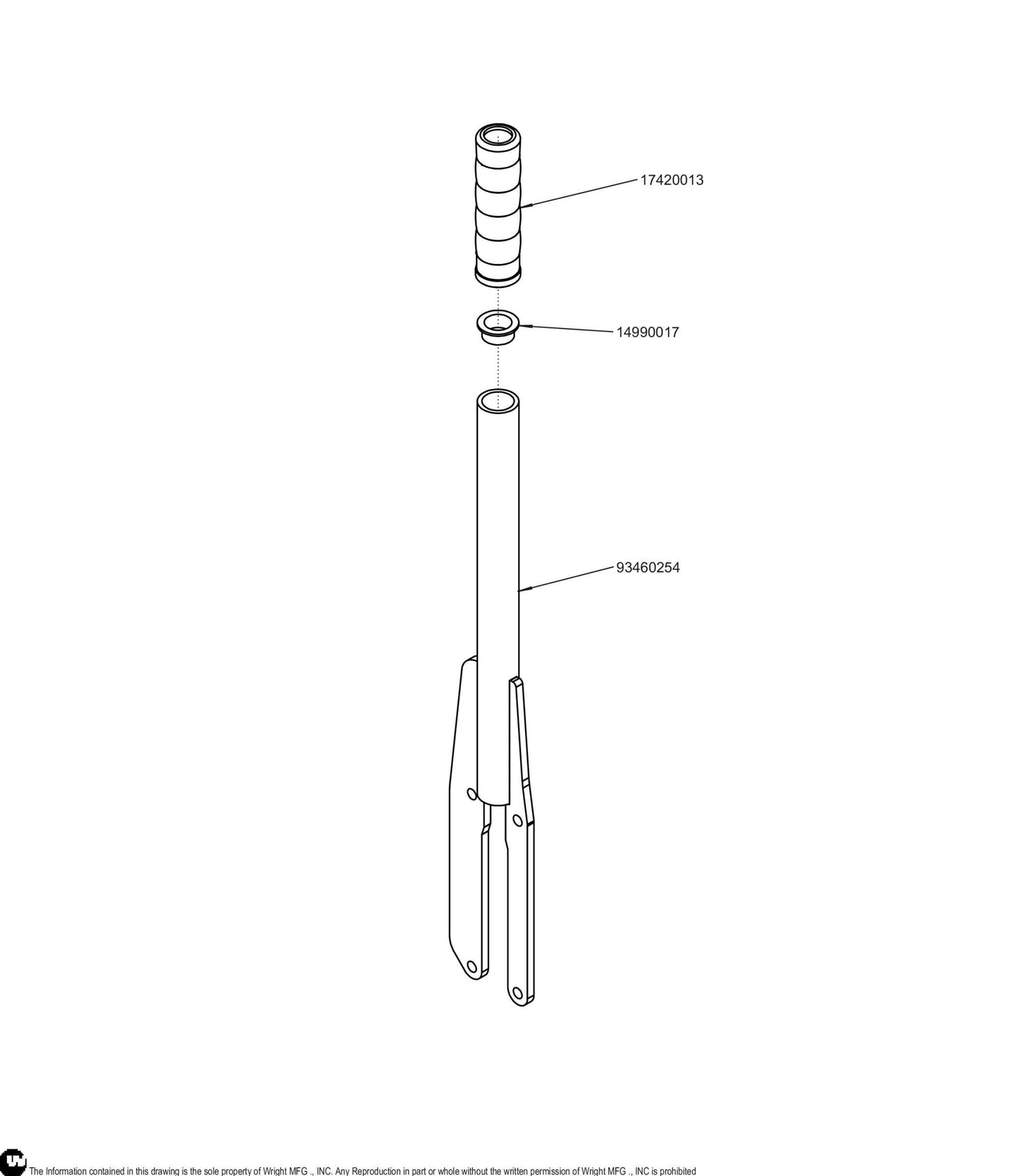 WSZK Deck Lift Handle (Rep 98460080) 98460095.