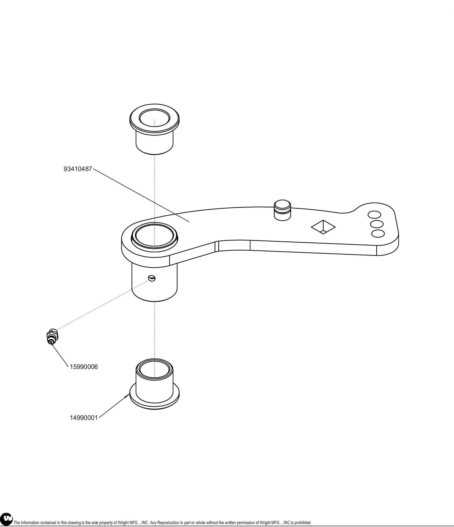 WSE 48/61 Deck Idler Arm Assembly 98490005.