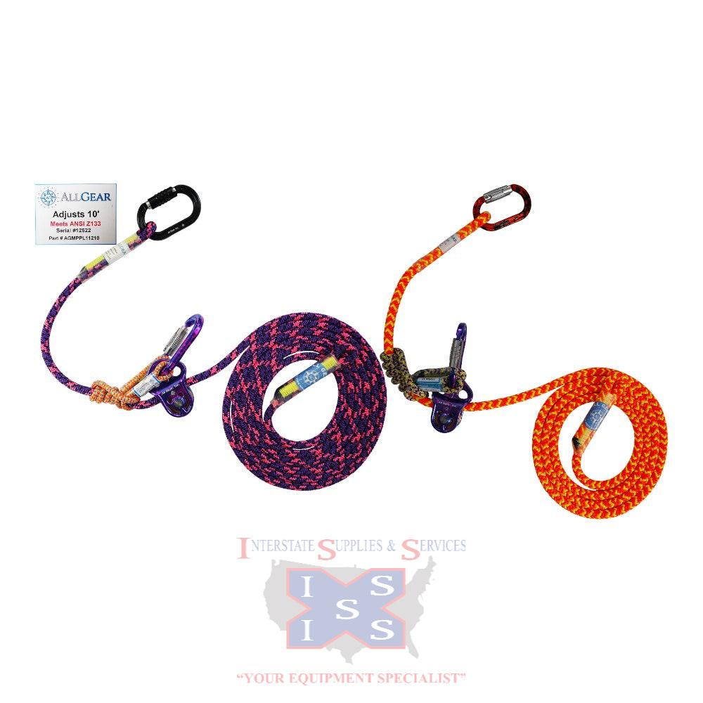 AllGear Micro Pulley Pos. Lanyards 1/2''x10'.