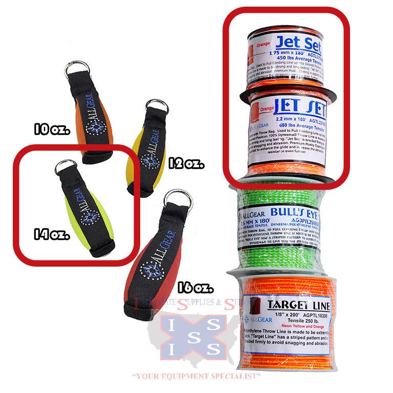 AllGear Throwbag Combo 14oz 1.75mm x 180' Jet Set.