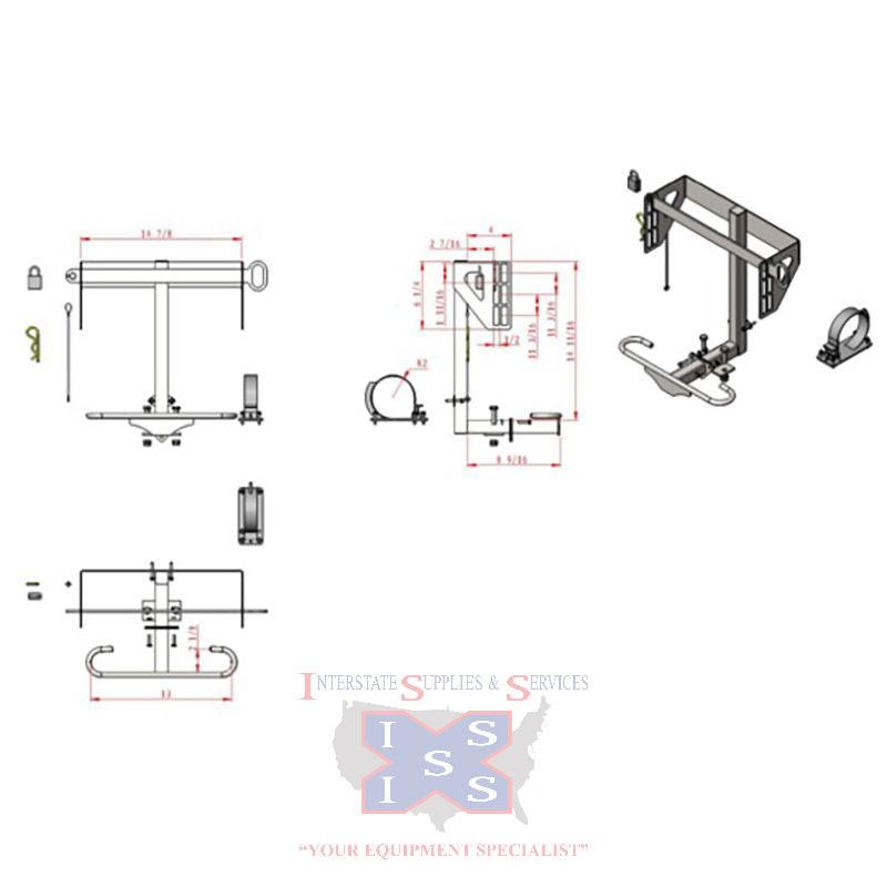 Vinyl-Coated Backpack Blower Rack (BR3000) Equipment Guard.
