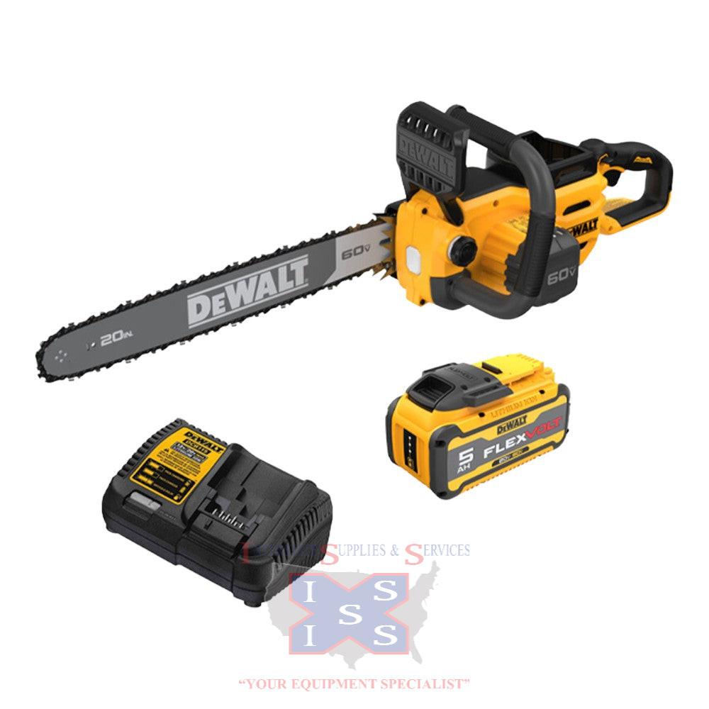 DeWalt 60V MAX 20" Brushless Cordless Chainsaw Kit w/ 5Ah Battery.