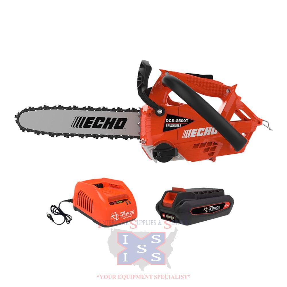 Echo Eforce 56V X-Series 12" Battery Powered Top Handle Chainsaw with 2.5Ah Battery and Rapid Charger.