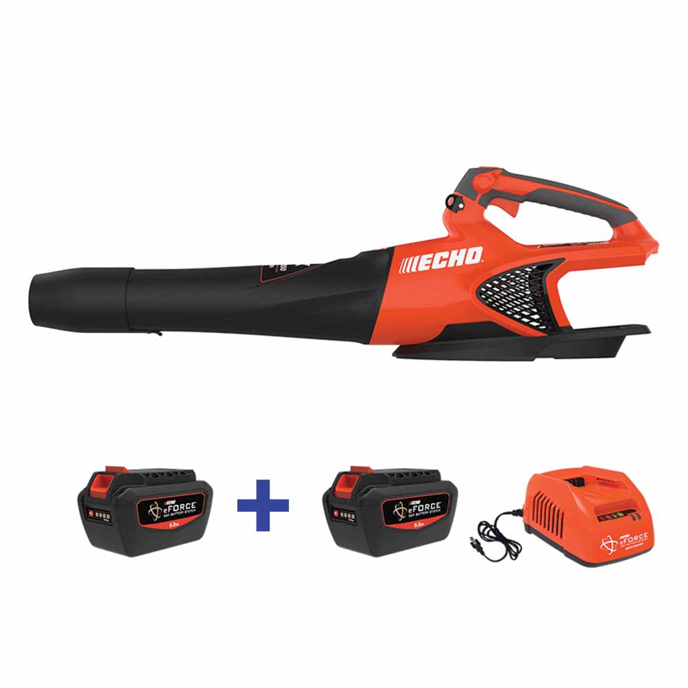 Echo Eforce 56V Battery Powered Handheld Leaf Blower Hand-Held Blower Kit (Rapid Charger) + FREE Extra Battery