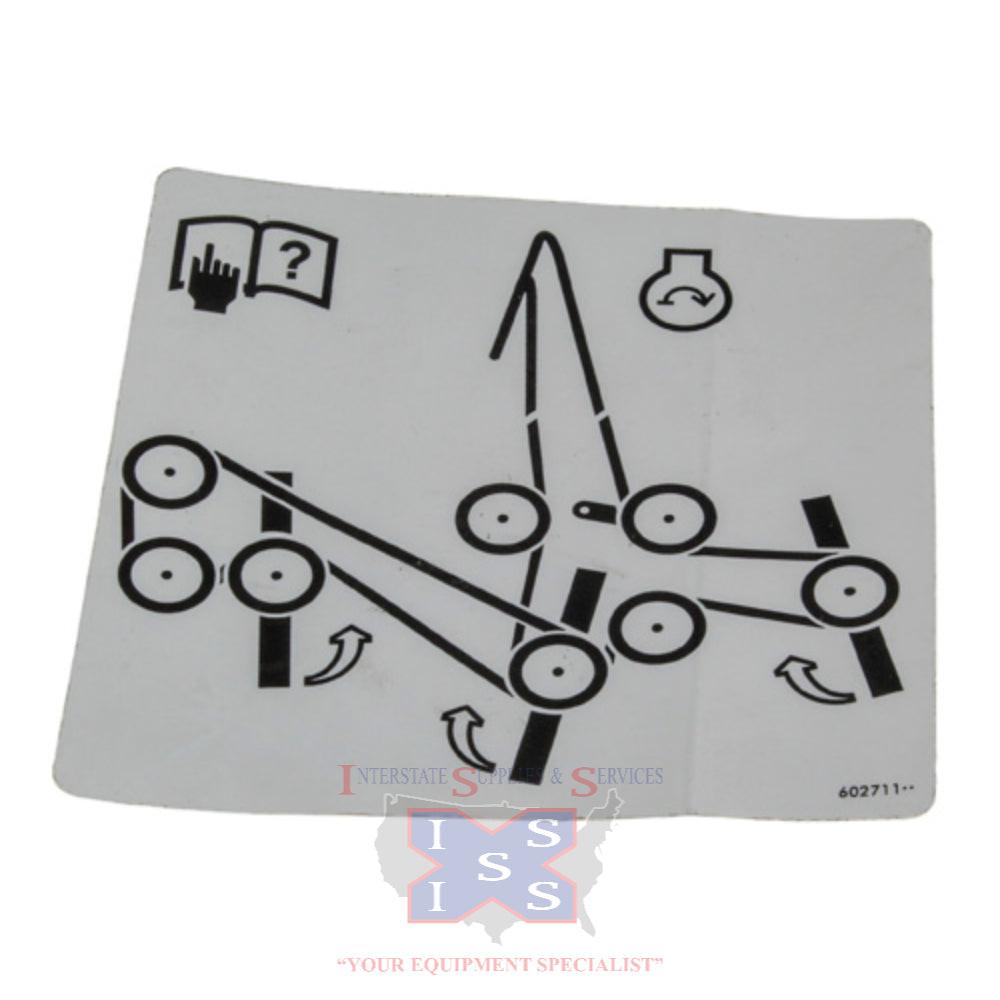 Hustler Turf Decal Belt Rout H 602711