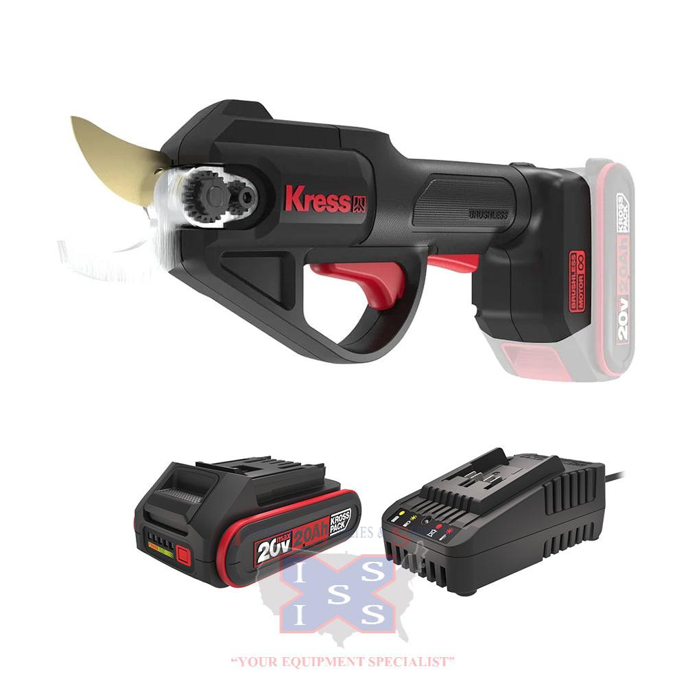 Kress 20V 1-inch Brushless Pruner Kit.