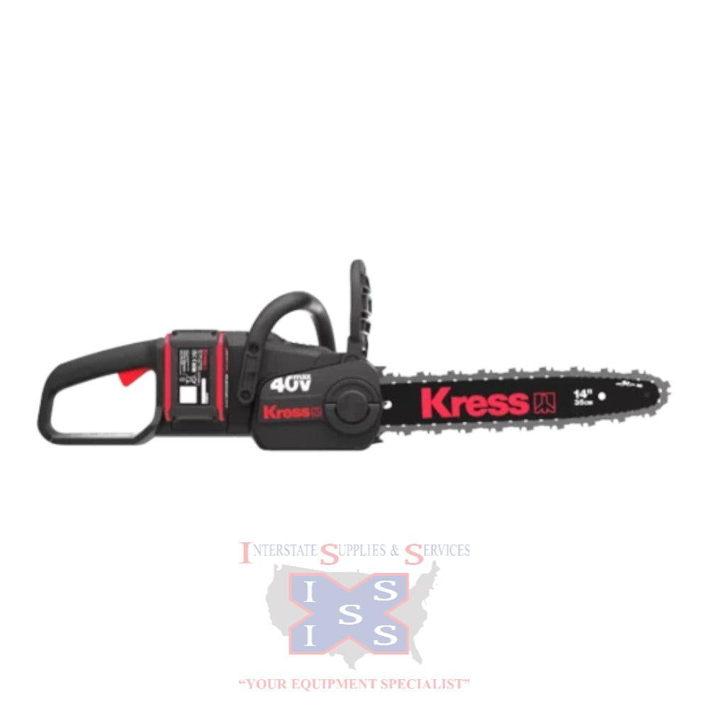 Kress 40V 14-inch Brushless Chainsaw Kit.