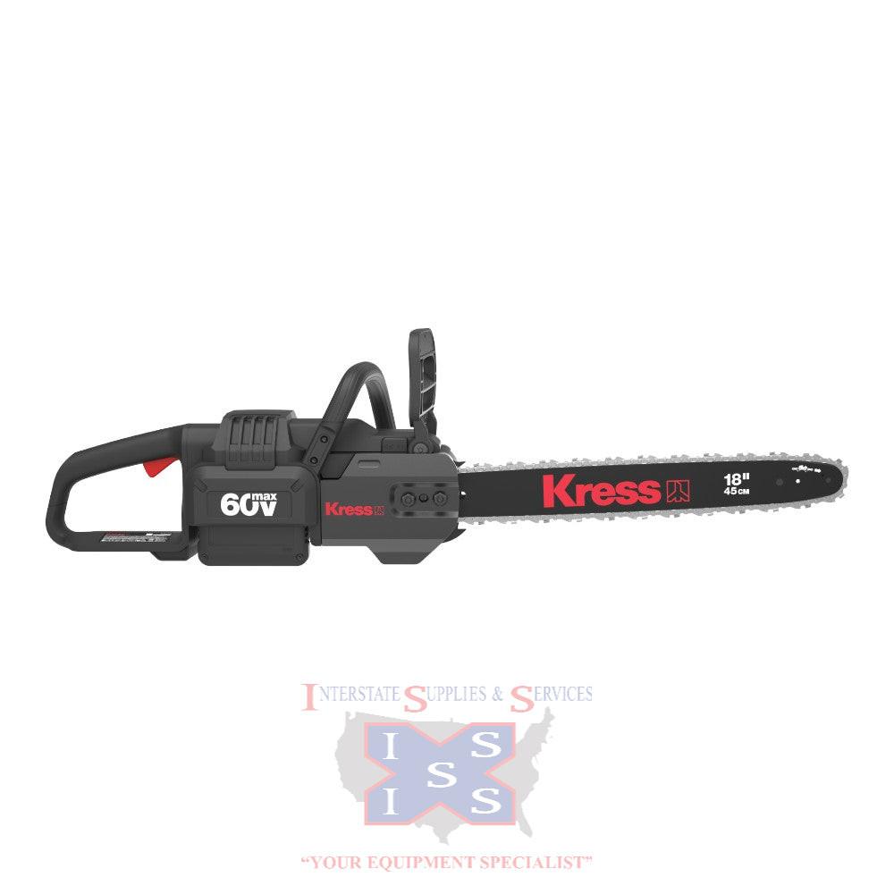 Kress 60V 18-inch Brushless Chainsaw Kit.