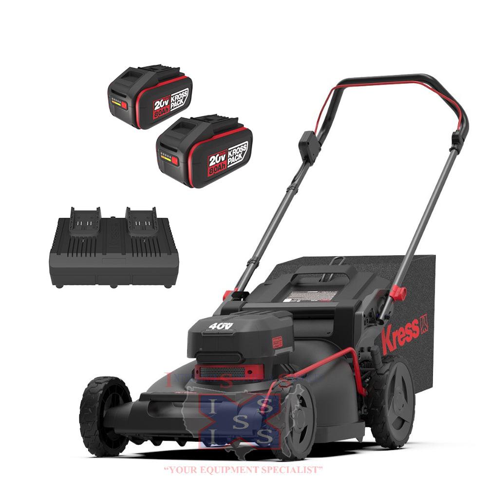 Kress 40V Residential Push Mower (2 x 8Ah Batteries + 4A Dual Port Charger).