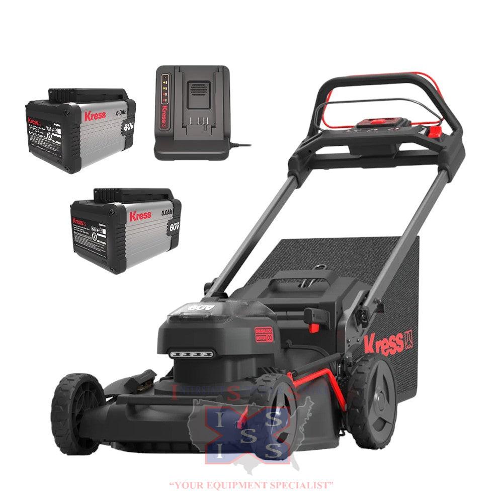 Kress 60V 21-inch Steel Deck Self-Propelled Mower Kit.