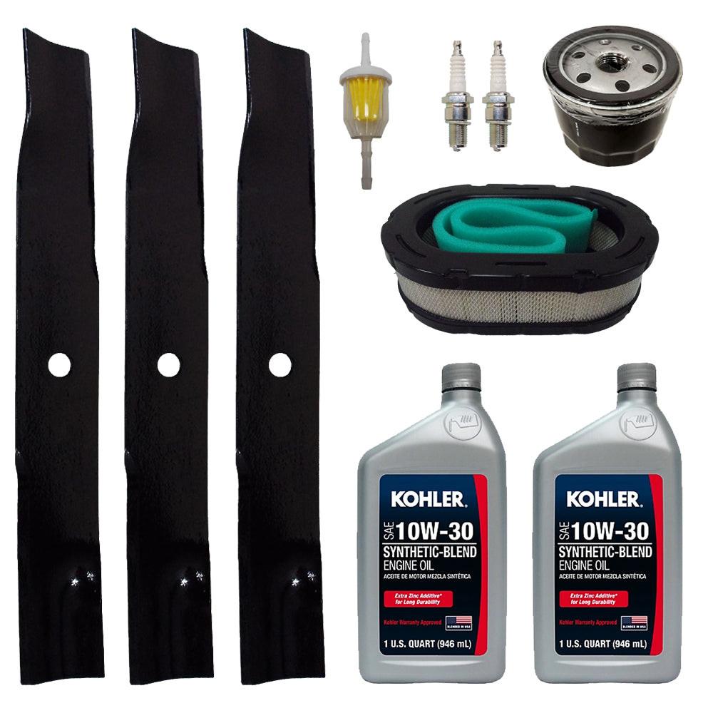 Proven Part Maintenance Tune Up Kit Blades Oil Fuel Filter For 52" Hustler Raptor & Limited