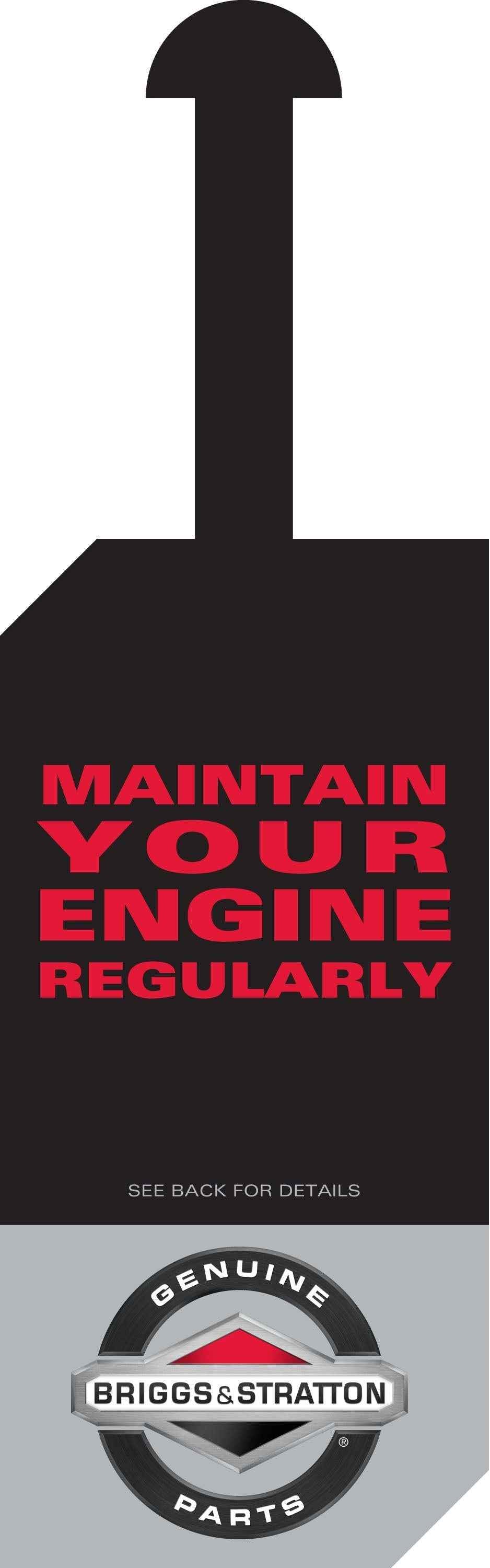 Briggs & Stratton Maintain Engine Tag MS4097
