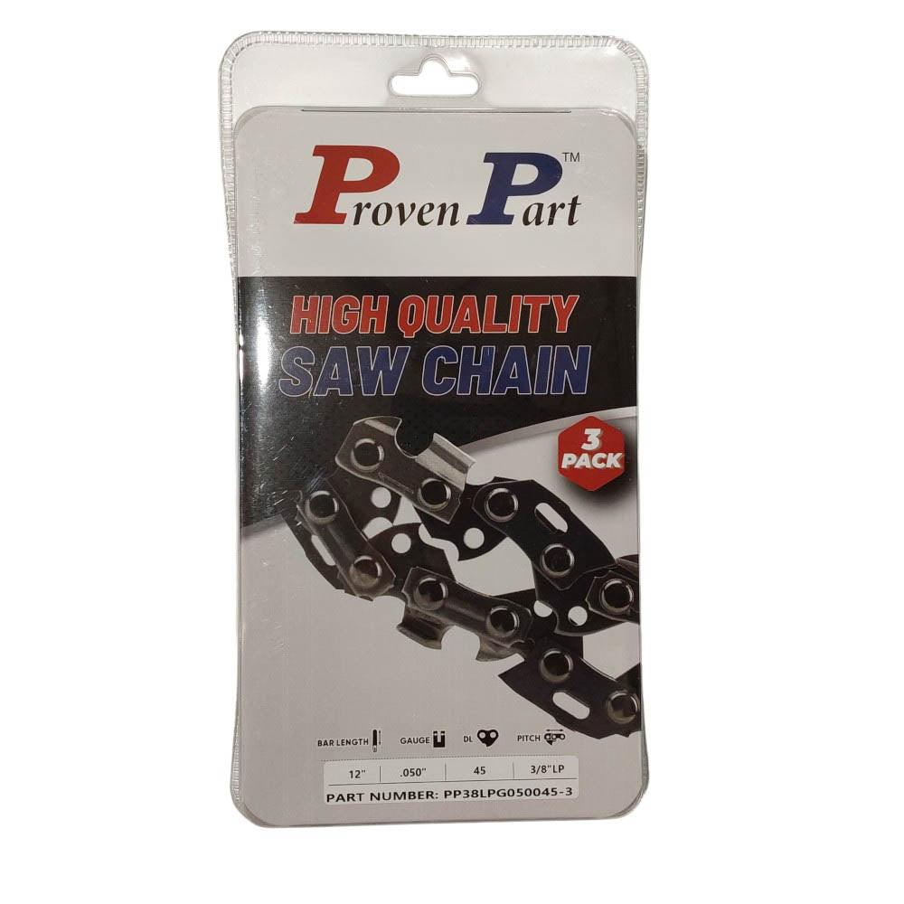 Proven Part 3-Pack of chainsaw Chain 38LP Pitch 050 Gauge 45 DL Fits Craftsman CMXGZAM700142.