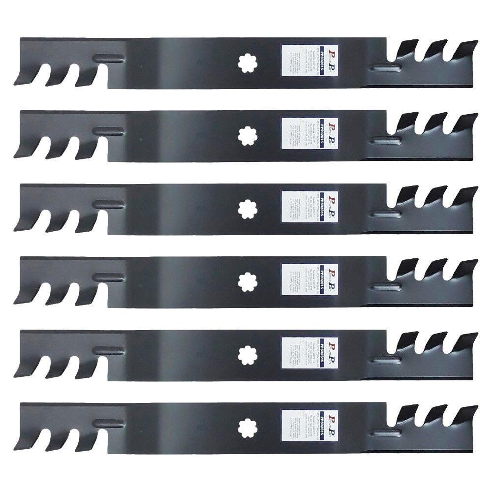 Proven Part 6x Mulching Blade 21.38In Fits John Deere 102, 115, 125, 135, D100, D110, D120, D130, LA100, LA105, LA110, LA115, LA120, LA135, X110, X120 and Z225
