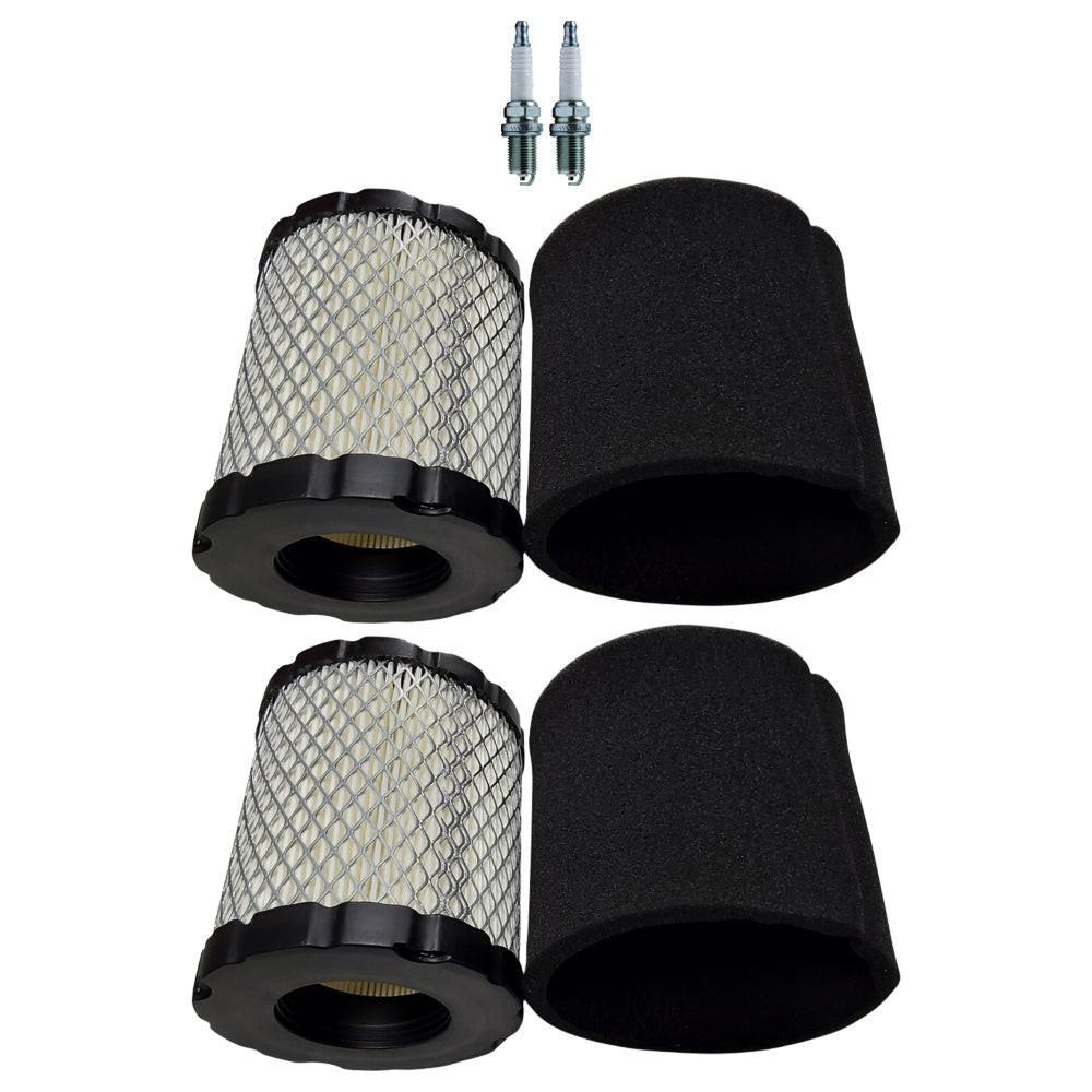2PK Air Filter and Spark Plug For Briggs & Stratton 798897 491055T