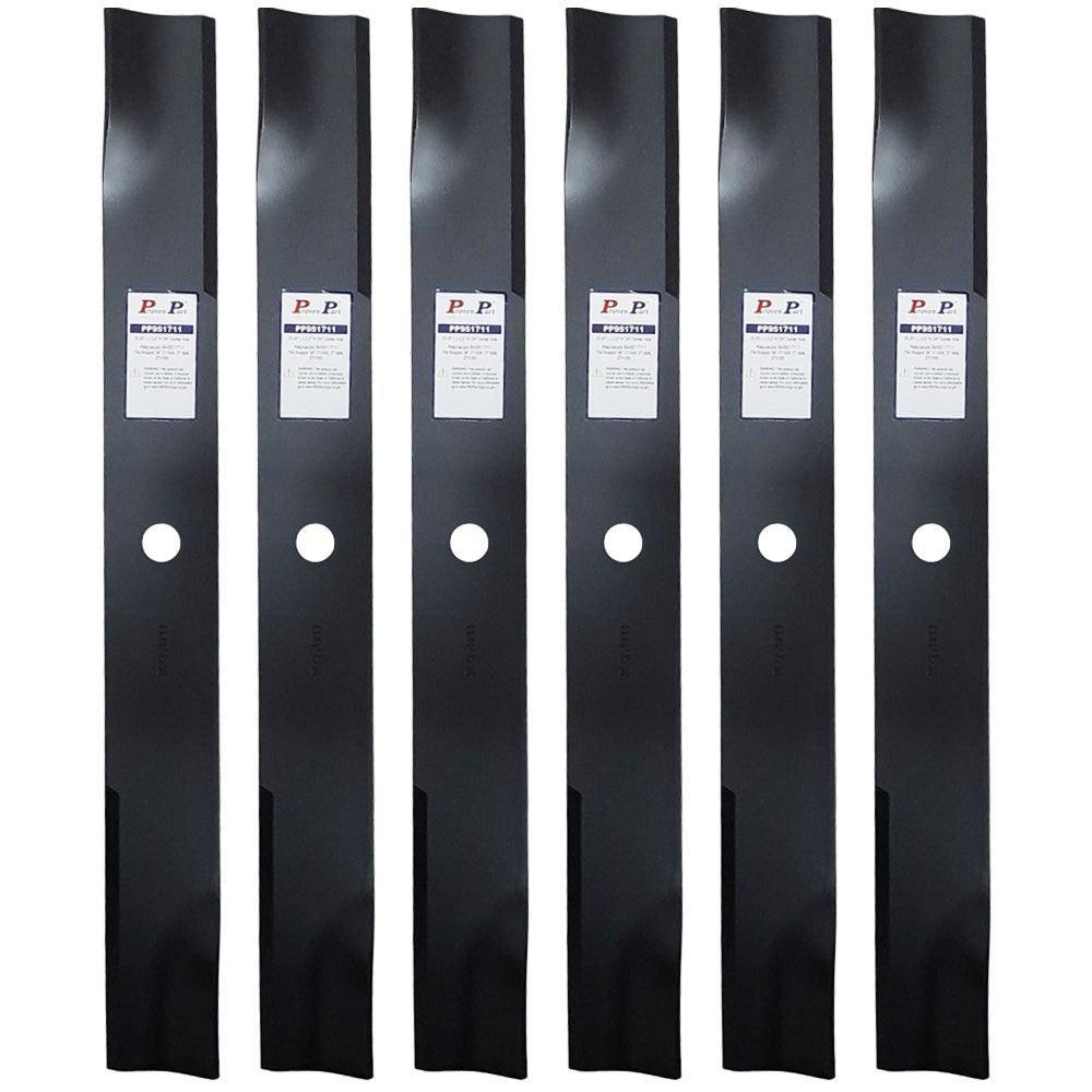 6x Proven Part Hi-Lift Blade 22.25 Fits Simplicity 36In Zero-Turn Mower: Courier (19 Gross HP B&S, 23 Gross HP B&S), SZT105 (7200 Series B&S)