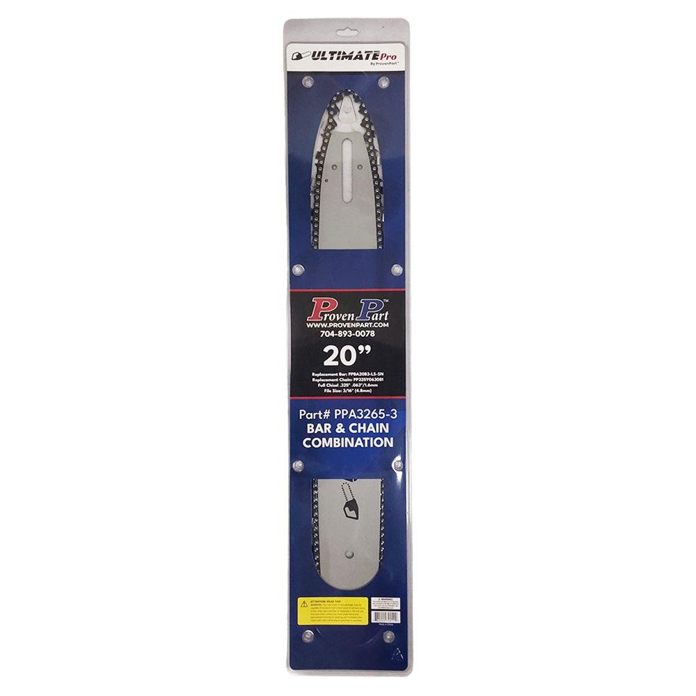 Proven Part 20" Bar & Chain Fits 3003 008 6821 203VXLGD025 MS260 MS360 .325" .063" 81DL