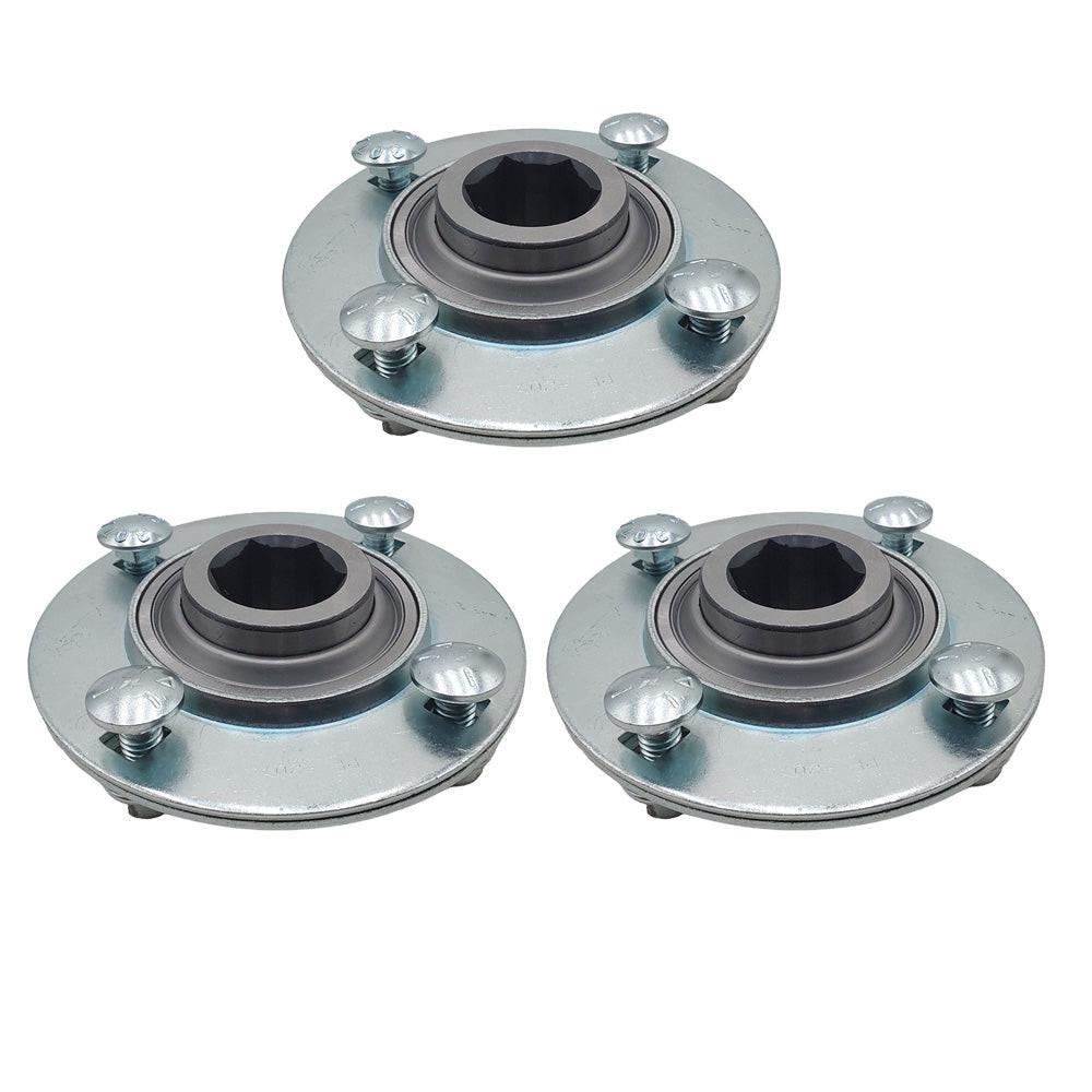 Proven Part (3) AE50-090 Hex Bearings With (6) AE50-094 72mm 4 Hole Flanges