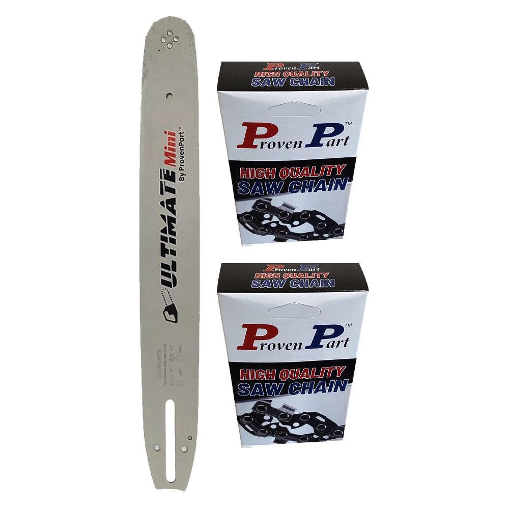 Proven Part 16" Chainsaw Bar And 2 Pack Full Chisel Chain Combo 3/8"LP .050" 57DL For Husqvarna Fits 599583956