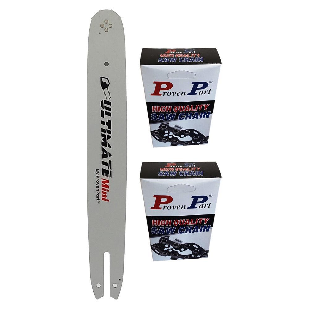 Proven Part 16" Chainsaw Guide Bar With 2 Chains 3/8" .050" 55DL CL SW A041 Fits 3005 000 4813
